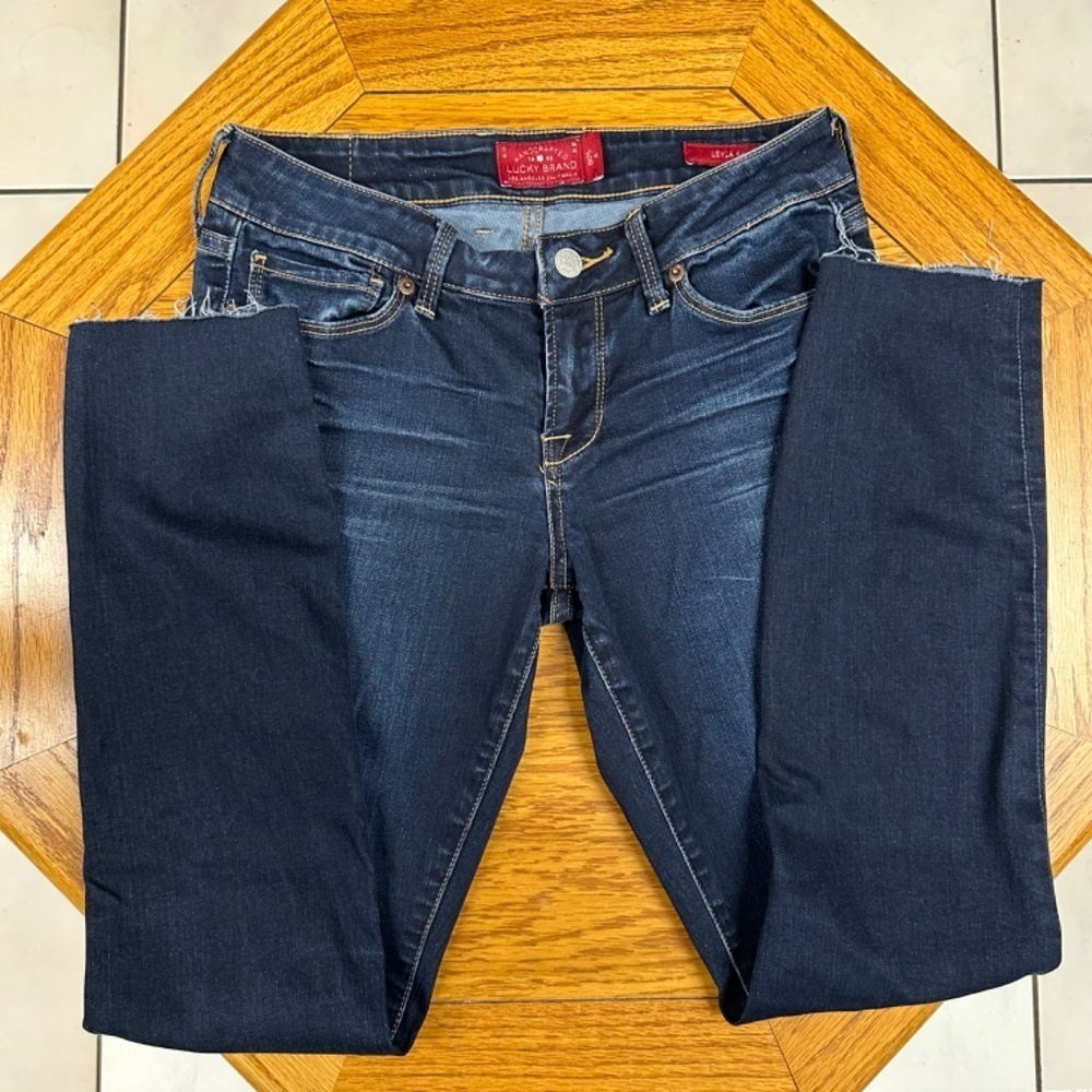 *LUCKY BRAND* Dark Wash Leyla Skinny Jeans Size 0 - Picture 4 of 9